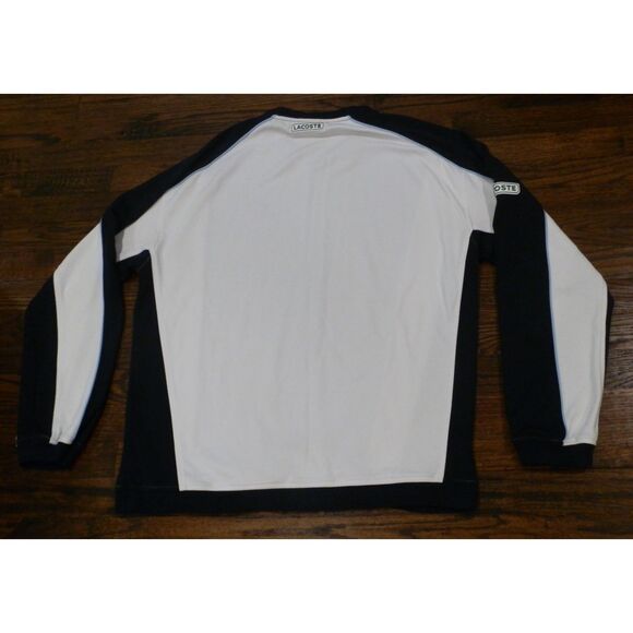 Lacoste Sport Dark Blue White Long Sleeve Crewneck Shirt Size XL (6) - Picture 2 of 2